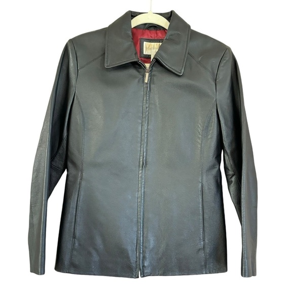 Worthington Leather Jacket Women’s PS Dark Brown Classic Feminine Zip Up Coat - Picture 1 of 12